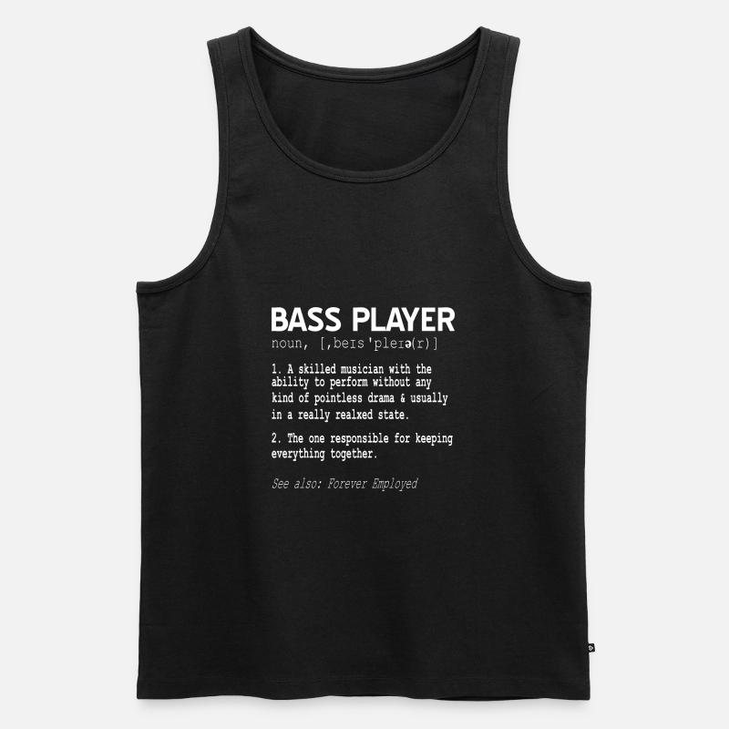 Kontrabass - Männer Premium Bio Tank Top - Schwarz