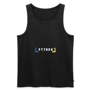 Python Entwickler Programmierer Coder Geschenkidee - Männer Premium Bio Tank Top - Schwarz - Vorne - AI Model Male 178 light (178cm)