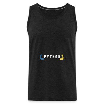 Python Entwickler Programmierer Coder Geschenkidee - Männer Premium Bio Tank Top - Anthrazit - Vorne - Alexander (188cm)