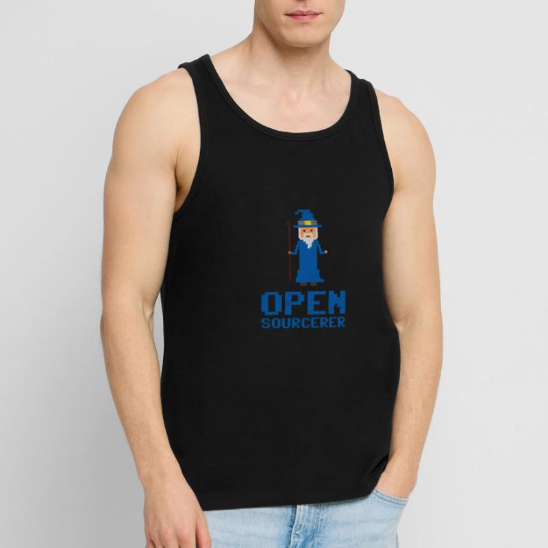 Developer Open Sourcerer Funny gift idea Men's Premium Organic Tank Top