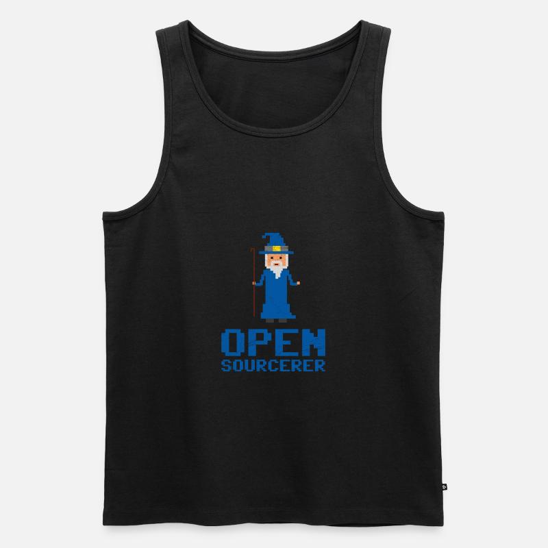 Entwickler Open Sourcerer Lustige Geschenkidee - Männer Premium Bio Tank Top - Schwarz