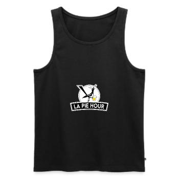 Aperitif, es ist LA PIE HOUR Zeit! - Männer Premium Bio Tank Top - Schwarz - Vorne - AI Model Male 178 light (178cm)
