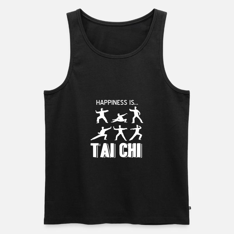 Tai Chi - Männer Premium Bio Tank Top - Schwarz