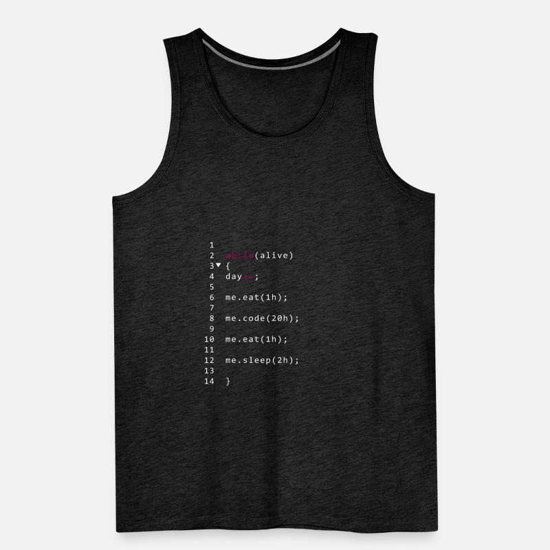 Lebendiger Code Männer Premium Bio Tank Top