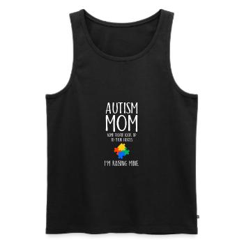 Cadeau d'autisme de conscience de maman d'autisme - Débardeur bio Premium Homme - noir - Devant - Michal (187cm)