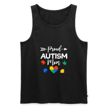 Proud Autism Mom Autisme Awareness Cadeau - Débardeur bio Premium Homme - noir - Devant - Michal (187cm)