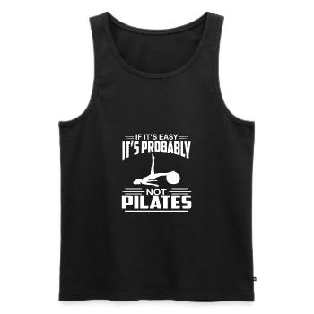Pilates exercise - Men's Premium Organic Tank Top - black - Front - AI Model Male 178 light (178cm)