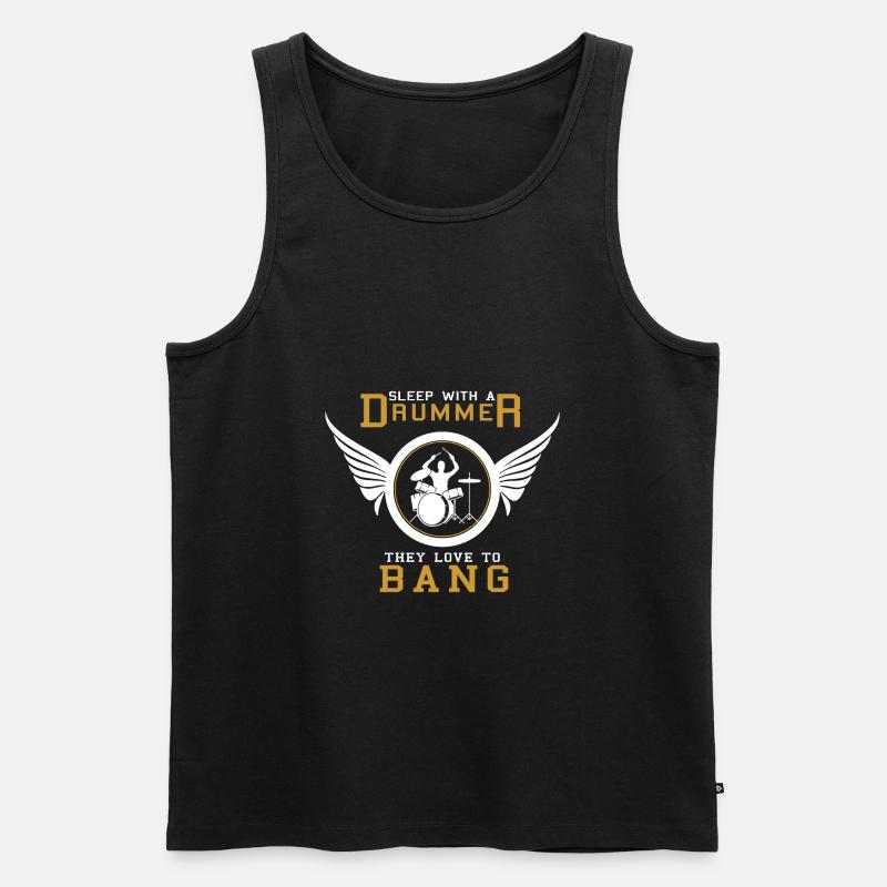 Schlagzeuger Schlagzeug Geschenk Drummer - Männer Premium Bio Tank Top - Schwarz