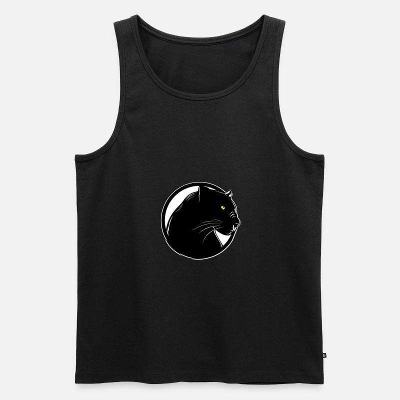 Panther - Männer Premium Bio Tank Top - Schwarz