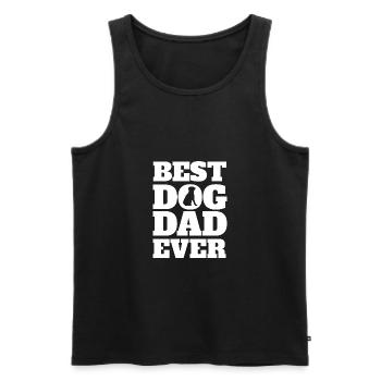 Meilleur cadeau drôle de père de chien - Débardeur bio Premium Homme - noir - Devant - Michal (187cm)