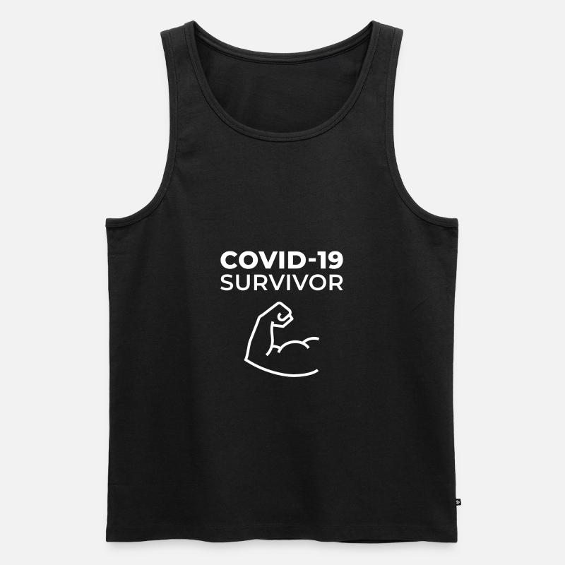 COVID-19 Survivor - Männer Premium Bio Tank Top - Schwarz