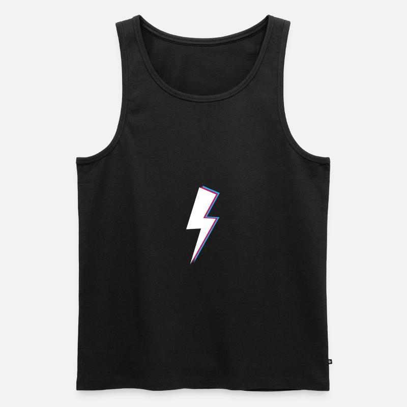 Blitz Retro Vintage Style Geschenk - Männer Premium Bio Tank Top - Schwarz