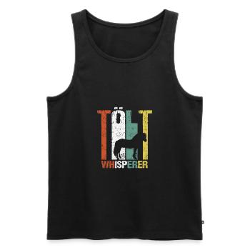 Islandpferd Tölt Flüsterer Retro Vintage Grunge - Männer Premium Bio Tank Top - Schwarz - Vorne - AI Model Male 178 light (178cm)