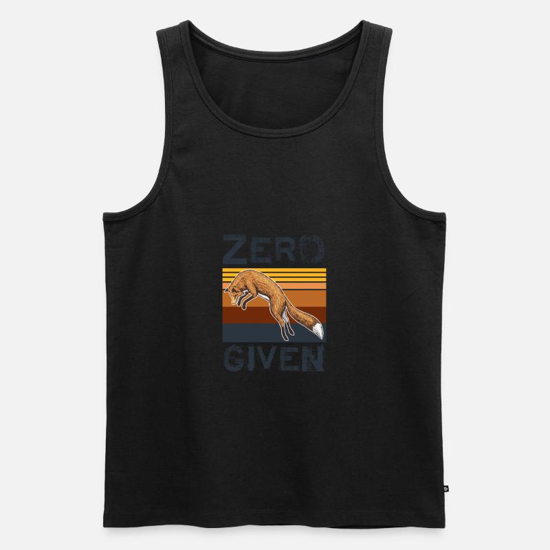 Zero "fox" Given - Männer Premium Bio Tank Top - Schwarz