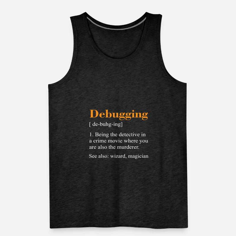 Debugging see also wizard magician gift nerd Men's Premium Organic Tank Top
