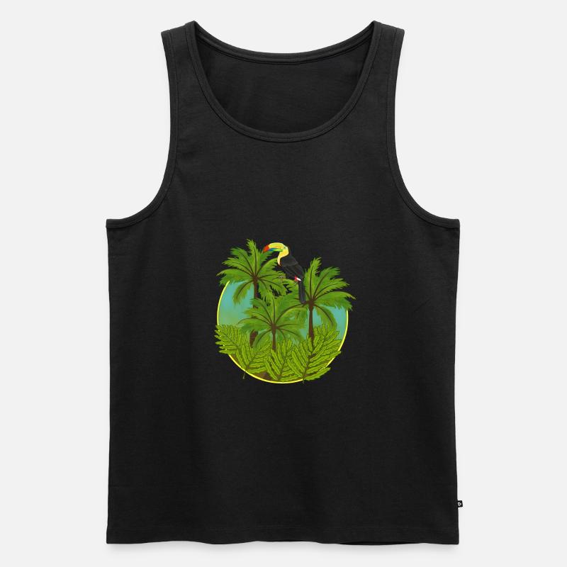 Dschungel, Tukan, Urwald - Männer Premium Bio Tank Top - Schwarz