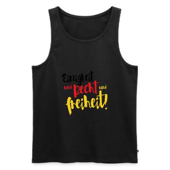 Einigkeit Recht Freiheit flag - Männer Premium Bio Tank Top - Schwarz - Vorne - Michal (187cm)