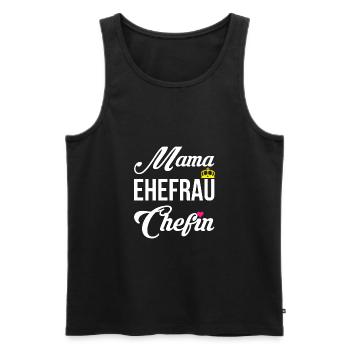 Mama Ehefrau Chefin Muttertag Mutter Geschenk - Männer Premium Bio Tank Top - Schwarz - Vorne - Michal (187cm)
