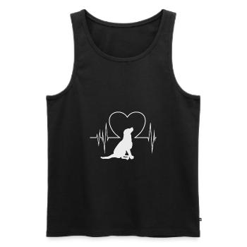 For dog lovers, dog trainers - Dog Love - Men's Premium Organic Tank Top - black - Front - Michal (187cm)