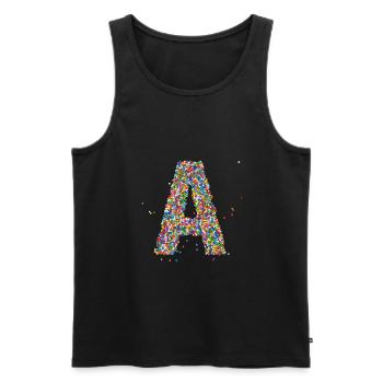 A - Männer Premium Bio Tank Top - Schwarz - Vorne - AI Model Male 178 light (178cm)