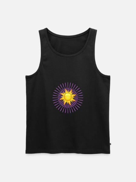 Sun - Men's Premium Organic Tank Top - black
