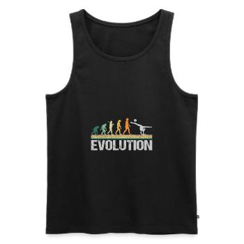 Rhythmic Gymnastics Evolution Retro Funny - Men's Premium Organic Tank Top - black - Front - AI Model Male 178 light (178cm)