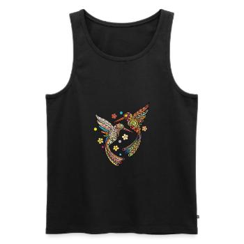bird - Men's Premium Organic Tank Top - black - Front - AI Model Male 178 light (178cm)