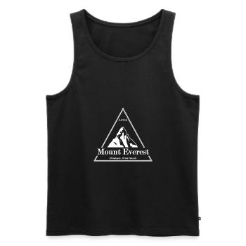 Mount Everest Mountain Triangle (white) - Men's Premium Organic Tank Top - black - Front - AI Model Male 178 light (178cm)