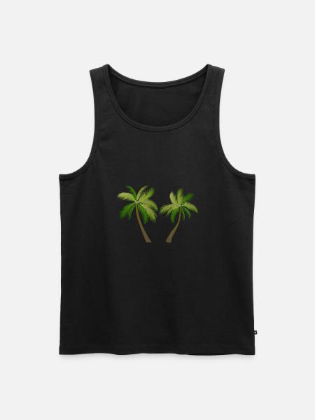 palm tree palm palms - Men's Premium Organic Tank Top - black