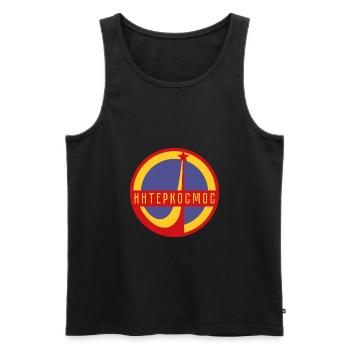 Interkosmos Sputnik Weltraum UdSSR Geschenk - Männer Premium Bio Tank Top - Schwarz - Vorne - AI Model Male 178 light (178cm)