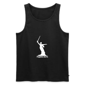 Mother home statue russia russian gift - Men's Premium Organic Tank Top - black - Front - AI Model Male 178 light (178cm)