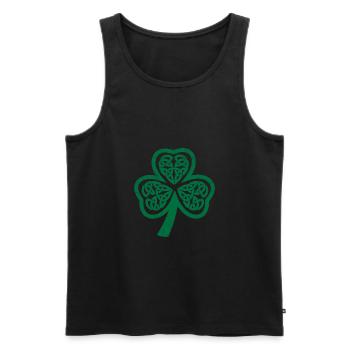 Shamrock symboles celtiques Idée cadeau drôle - Débardeur bio Premium Homme - noir - Devant - Michal (187cm)