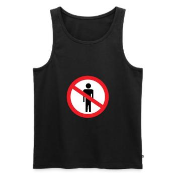 Stop sign stop people funny gift idea - Men's Premium Organic Tank Top - black - Front - AI Model Male 178 light (178cm)