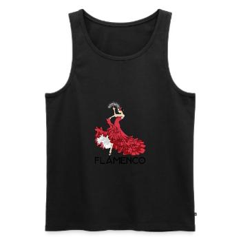 Danseuse de flamenco - Débardeur bio Premium Homme - noir - Devant - AI Model Male 178 light (178cm)