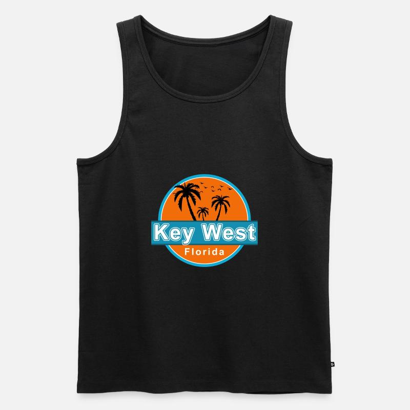 Key WestFlorida - Männer Premium Bio Tank Top - Schwarz
