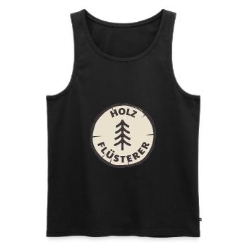 holz flüsterer - Männer Premium Bio Tank Top - Schwarz - Vorne - Michal (187cm)
