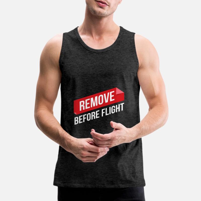 Remove Before Flight Pilot gift idea Men's Premium Organic Tank Top