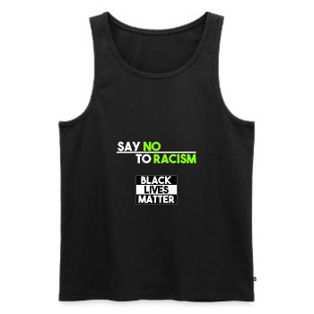 Black Lives Matter - Say no to racism - Débardeur bio Premium Homme - noir - Devant - AI Model Male 178 light (178cm)