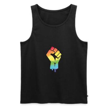 Faust Revolution lgbt Gay Pride month - Men's Premium Organic Tank Top - black - Front - Michal (187cm)