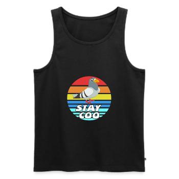 Dove - Men's Premium Organic Tank Top - black - Front - Michal (187cm)
