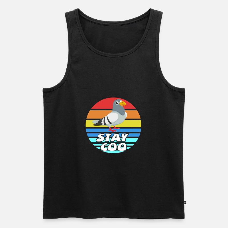 Taube - Männer Premium Bio Tank Top - Schwarz