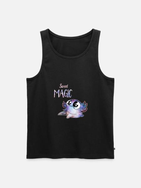 sweet magic axolotl - Débardeur bio Premium Homme - noir