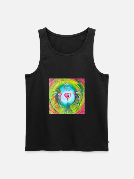 Herzengel "dissolving hate, resentment & anger - Men's Premium Organic Tank Top - black
