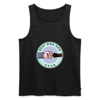 Meilleur Dog Dad Ever - Dark Shirts Edition - Débardeur bio Premium Homme - noir - Devant - Michal (187cm)