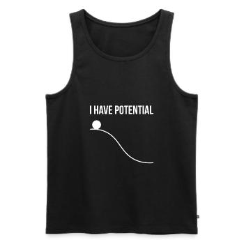 J'ai une école pour étudiants potentiels - Débardeur bio Premium Homme - noir - Devant - Michal (187cm)