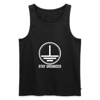 Stay Grounded Strom Elektriker Elektroniker - Männer Premium Bio Tank Top - Schwarz - Vorne - AI Model Male 178 light (178cm)