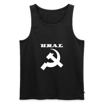 Ural Dnepr USSR motorcycle - Men's Premium Organic Tank Top - black - Front - AI Model Male 178 light (178cm)