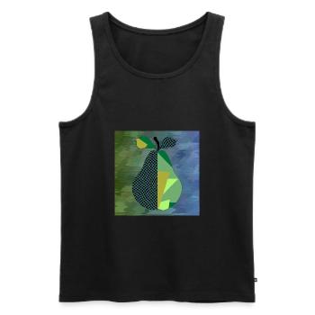 Birne - Männer Premium Bio Tank Top - Schwarz - Vorne - AI Model Male 178 light (178cm)