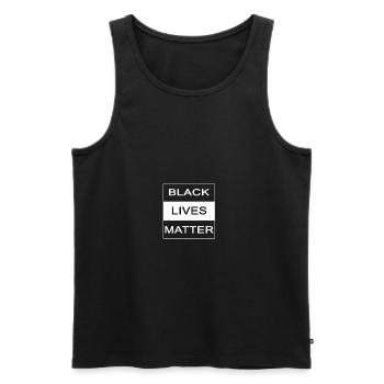 " Black Lives Matter " - Men's Premium Organic Tank Top - black - Front - AI Model Male 178 light (178cm)