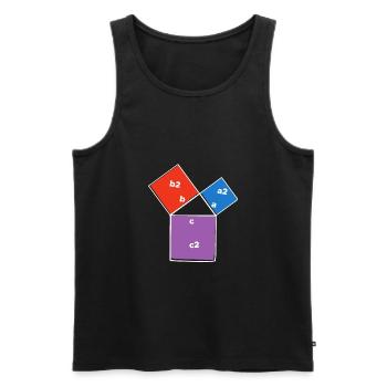 Pythagorean theorem triangle math lover poison - Men's Premium Organic Tank Top - black - Front - AI Model Male 178 light (178cm)